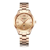 Reloj Metálico Elegante Para Mujer Curren 9007