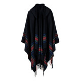 Nueva Sudadera De Punto Con Capa Tipo Poncho For Mujer A [u]