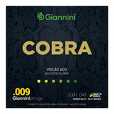 Encordoamento Giannini Cobra Cordas Violão Aço 009 85/15