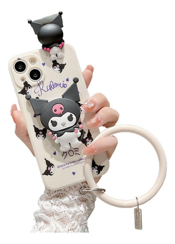 1 Para iPhone Kurumi Purple White Funda De Teléfono