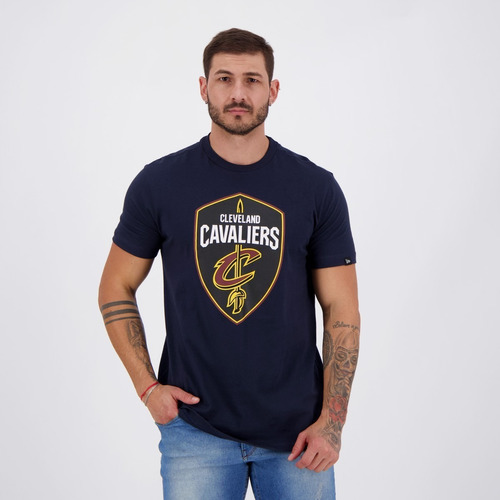 Camiseta New Era Nba Cleveland Cavaliers Logo Marinho