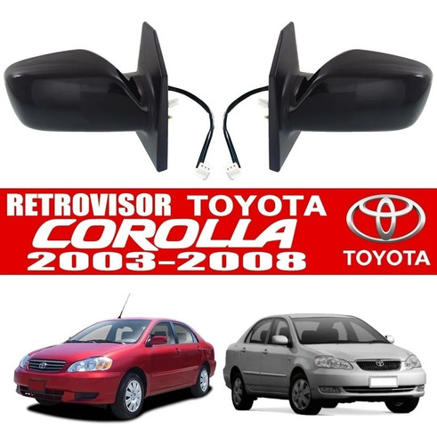 Retrovisor Toyota Corolla New Sensation 2003/2008 Derecho Foto 3