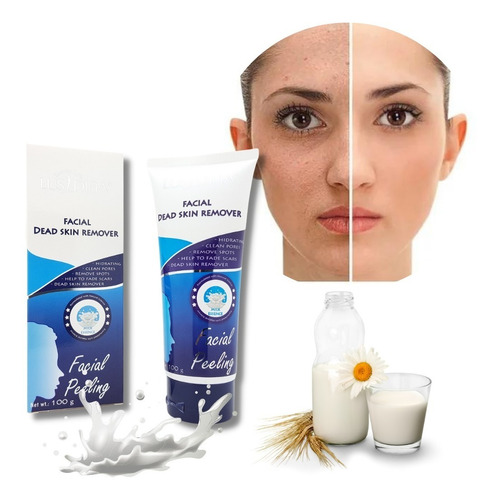 Exfoliante Facial Con Escencia De Leche, Elimina Piel Muerta