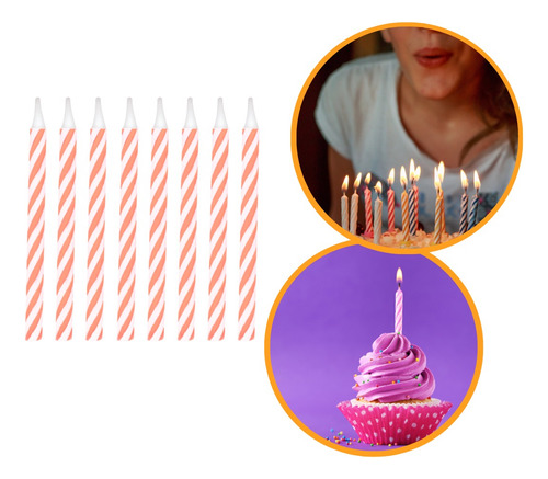 80 Velas Aniversario Espiral Pequena Palito Mini Bento Cake