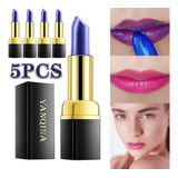 Lápiz Labial Mágico De Colores Cambiantes De Temperatura 5pc