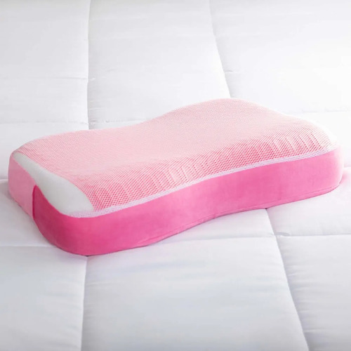 Almohada Em Terciopelo K-line Gel Rosada 52 X 32 X 10 Cm