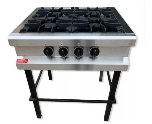 Anafe Industrial 4 Hornallas Acero Inoxidable Cocina Rovesco