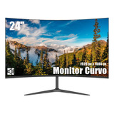Monitor Gamer Curvo Fyxele Lcd De 23,8 Paneles Va 1080p 75 H