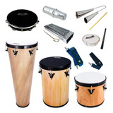 Kit Samba Rebolo + Timba + Repique + Pandeiro + Tamborim