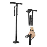 Baston Plegable Para Caminar Con Luz Led Altura Ajustable