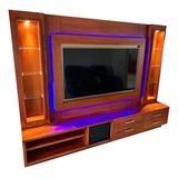 Centro De Entretenimiento Pimentel Mueble Tv Color Marrón