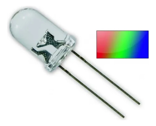 Led Rgb Altobrillo Cambiorapido Automático 5mm 2 Patas X10un