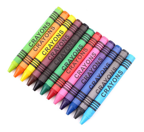 Crayones X 12 Colores Cera Crayon Utiles Escolares En Caja