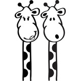 Aplique De Parede Casal De Girafas Em Mdf 3mm