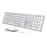 Mouse Seenda, Con Teclado/inalambrico/blanco/dpi Ajustable