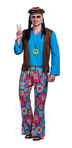 Disfraz De Hippie De Los Años 60 Para Hombre, Atuendos Love Peace Para Adultos De Los 80