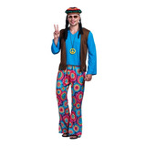 Disfraz De Hippie De Los Años 60 Para Hombre, Atuendos Love Peace Para Adultos De Los 80