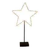 Lámpara Adorno Estrella Con Luz Led 35x60 Cm Deco Tendencia