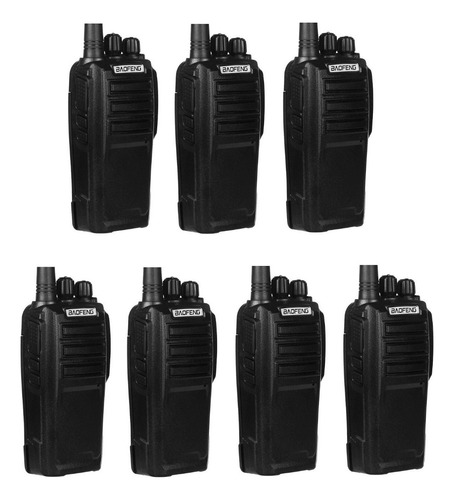 Pack 7 Radio Walkie Talkie Portatil Baofeng Uhf Uv-6d