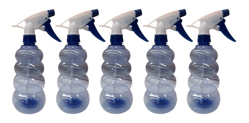 Kit 5 Borrifador Pulverizador Leve 500ml Plantas Azul