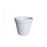 Vaso De Cerâmica Branco Tulipão M Para Casa Sala Cozinha