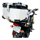 Caja Moto Top Case Aluminio Baul Con Base Honda Navi 45 L