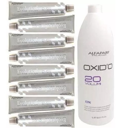 Kit Tintura Alfaparf Evolution X8+ Oxidante X1000 Coloracion