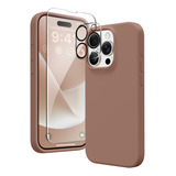 Gonez Funda De Silicona Para I 15 Pro Max, 2 Protectores De.