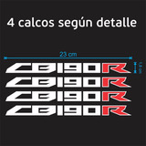 Kit De 4 Calcos Cb190r