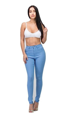 Pantalon Leggins Elasticado Tipo Jeans Mujer