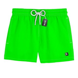 Short Praia Masculino Verde Fluor Neon Mauricinho 0159