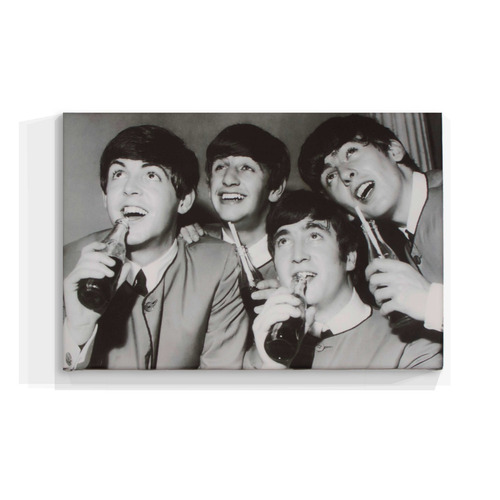 Cuadro Focu Deco En Lienzo Canvas 20x30 Beatles Botella Coca