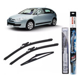 Kit Palheta Dianteira Bosch + Traseira Vto C4 Hatch 07 À 13