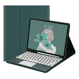 Funda Verde Soporte Teclado Blanco Para iPad 7/8/9
