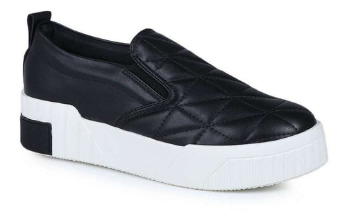 Tenis Plataforma Feminino Preto Sola Alta Fashion Blogueira