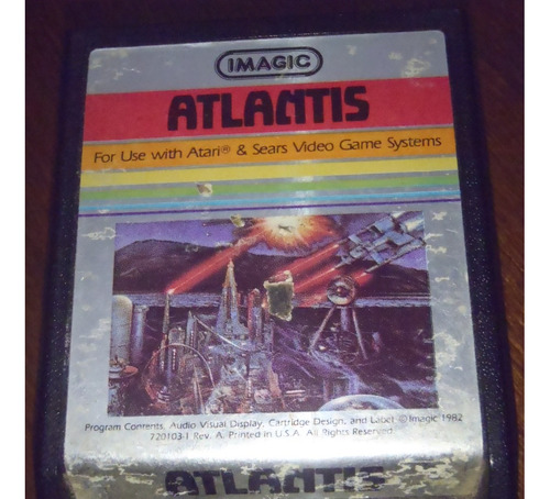 Atlantis Cartucho Atari 2600 Funcionando