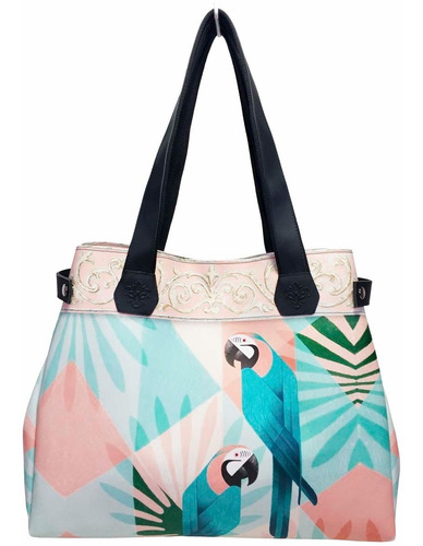 Bolsa Grande Feminina Araras Tropical Magicc Bolsas 189