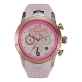 Reloj Casual Mulco Mw-3-22872-083 Lady D Color De La Correa Rosa Color Del Bisel Plateado Color Del Fondo Blanco