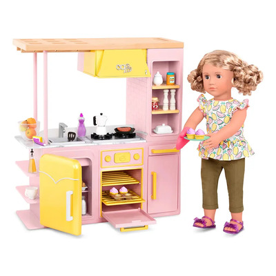 Our Generation Playset Isla Cocina Moderna Con Accesorios | Mismo precio en cuotas