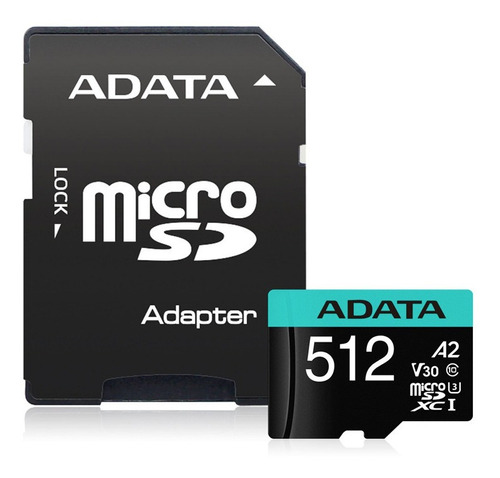 Memoria Micro Sd Adata 512gb Clase 10, U3, V30, A2, 3d, 4k