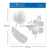 Plantilla Living Manualidades Stencil 30x30cm Hawaiana