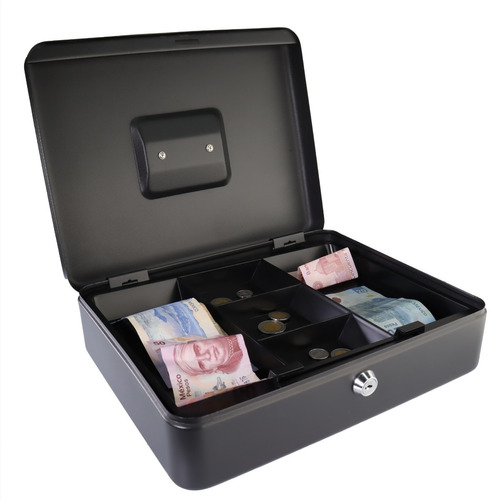 Caja Dinero Fuerte Seguridad / Cash Box Metálica Grande Mate