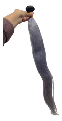 Extensiones 24in Gris 100% Natural Humano Lacia