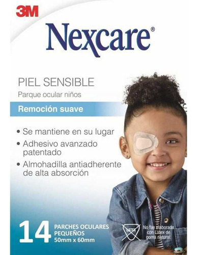 Nexcare Opticlude Parche Ocular Piel Sensible Niño 14 Uni