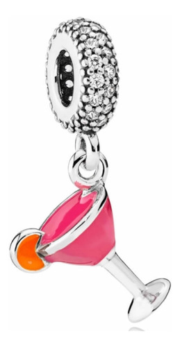 Charm Pandora Copa Rosada Cocktail Nueva Original