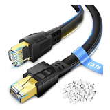 Deego Cat 8 Cable Ethernet De 50 Pies, Cable De Red Plano De