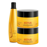 Kit Repair System Shampoo E 2 Máscaras Aneethun Home Care