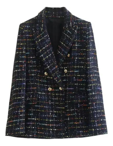 Abrigo Blazer Elegante Formal A Casual Moderno Juvenil Tweed