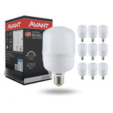 Kit 10 Lâmpadas Led Bulbo 40w Alta Potencia E27 Branco Frio Cor Da Luz Branco-frio 110v/220v