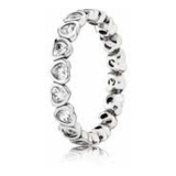 Anillo Pandora Corazones Chiquitos Cubics N°52 Plata 925 Ori